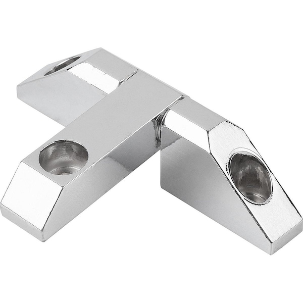 Square Hinge Long Version W. Countersink D=M06, Zinc High-Gloss Chromed, B=85, A=51, A1=12, A2=36